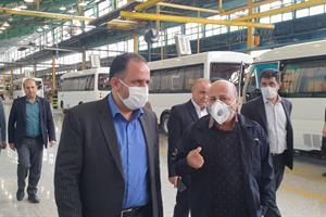 خانپور مدیرعامل شهرک های صنعتی استان قزوین از کارخانه بهمن دیزل در استان قزوین بازدید کردند